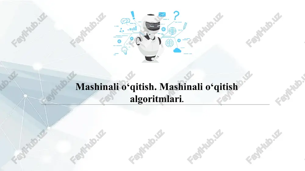 mashinalio‘qitish — PPTX