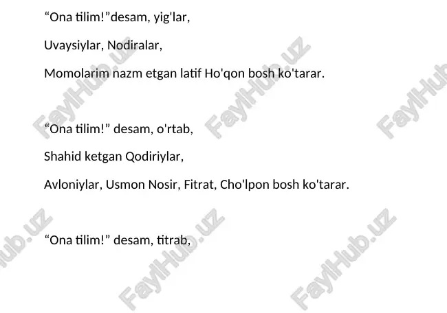 ona tilim — DOCX