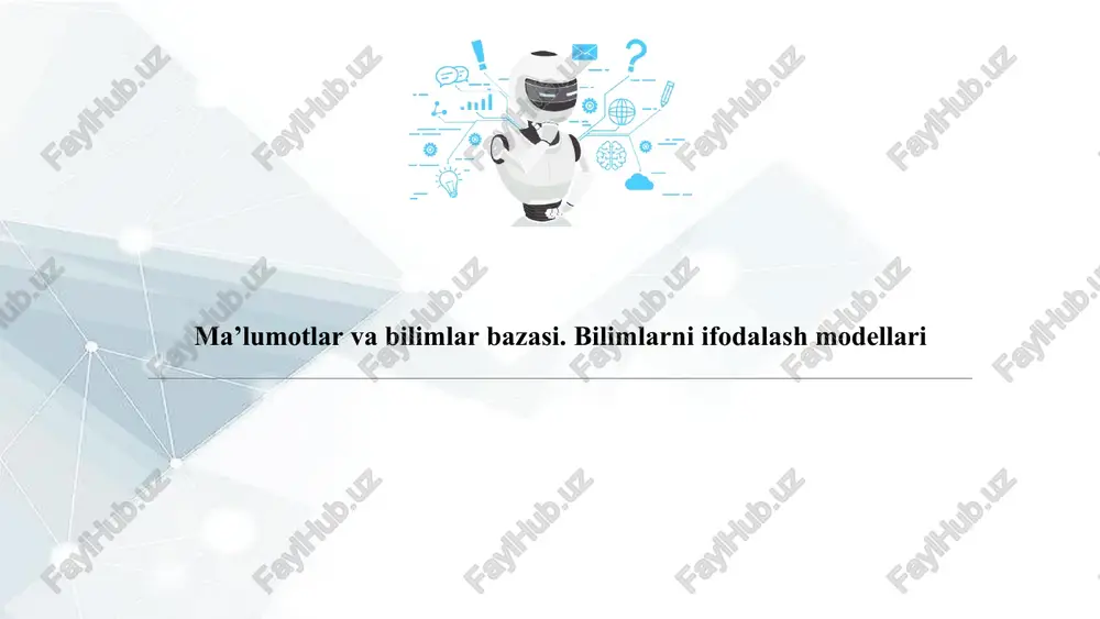 ma’lumotlar va bilimlar bazasi — PPTX