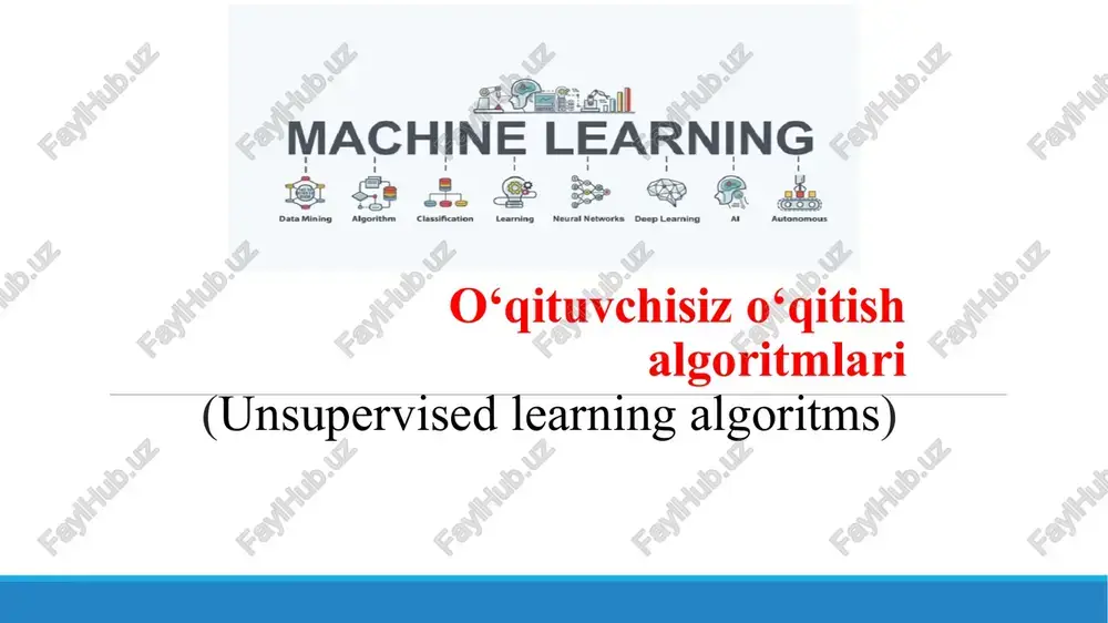 o‘qituvchisizo‘qitish algoritmlari — PPTX