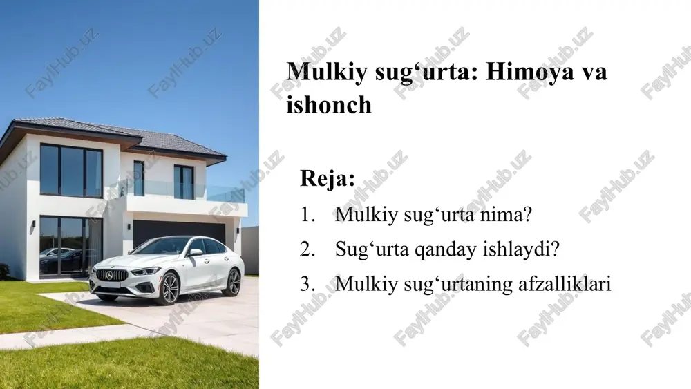 mulkiy sug‘urta — PPTX