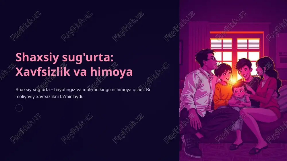 shaxsiy sug'urta — PPTX