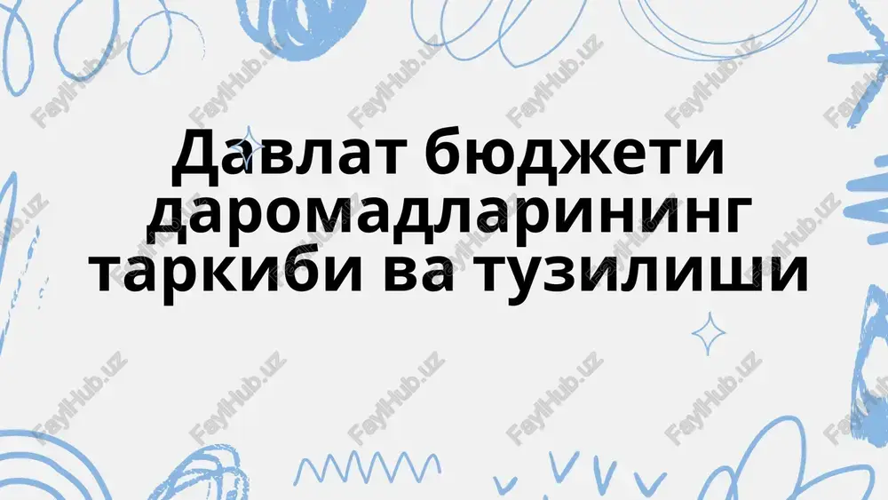 davlat byudjeti daromadlari — PPTX
