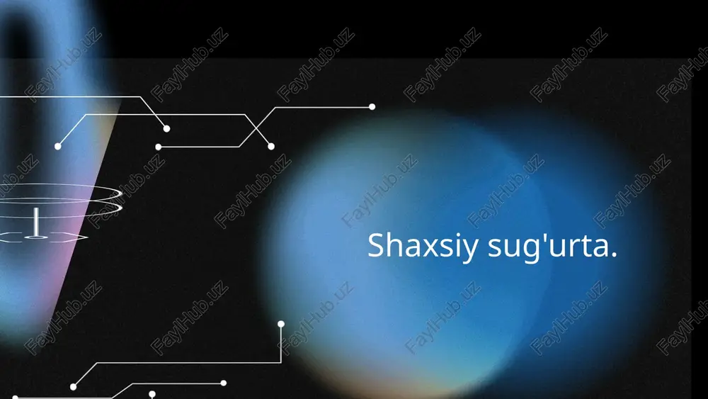 shaxsiy sug'urta — PPTX