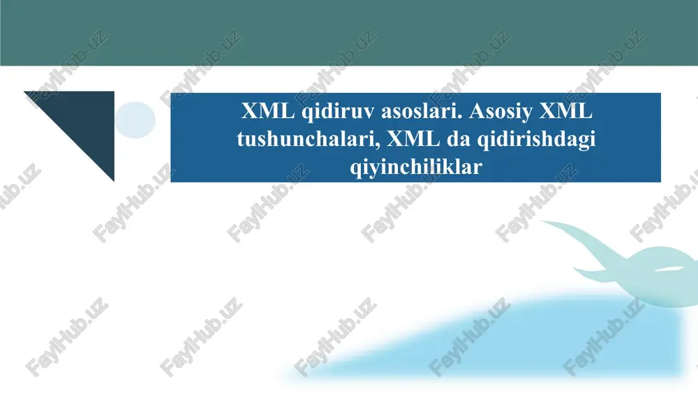 xml qidiruva soslari — PPTX