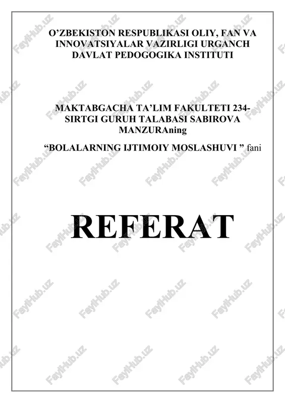 oila bilan ishlashning asosiy ish shakllari — DOCX