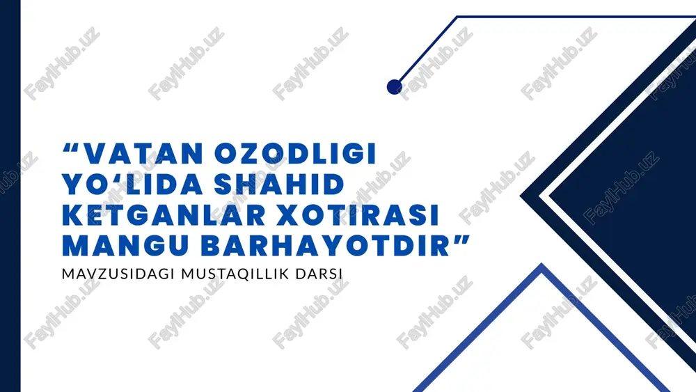 mustaqillik darsi — PPTX