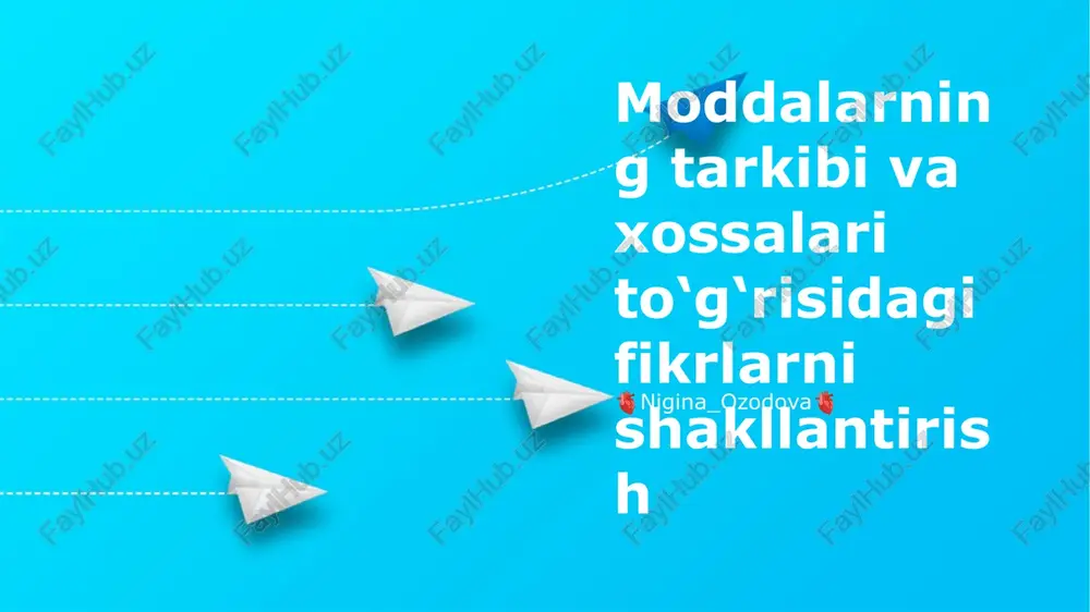 moddalarning tarkibi va xossalari — PPTX