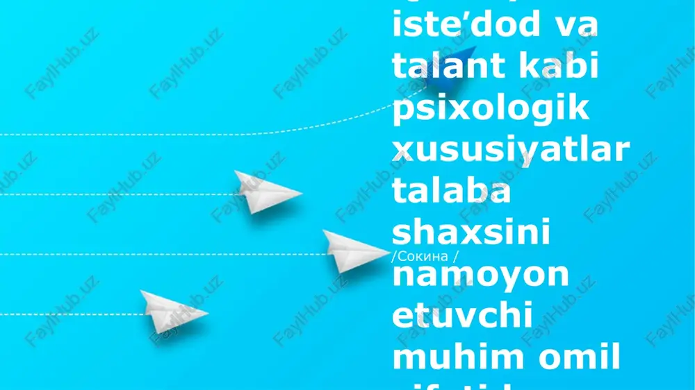 qobiliyat istidad va talant — PPTX