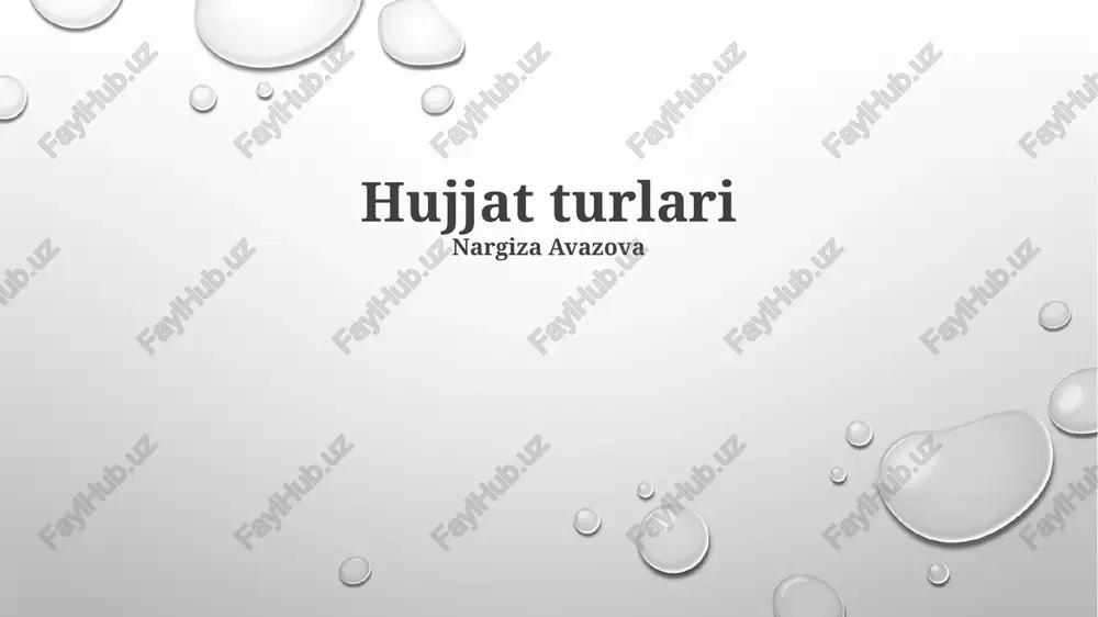 hujjat turlari — PPTX
