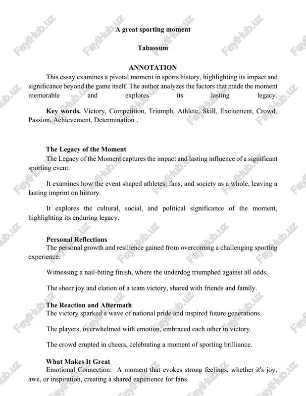 the legacy of the moment — DOCX