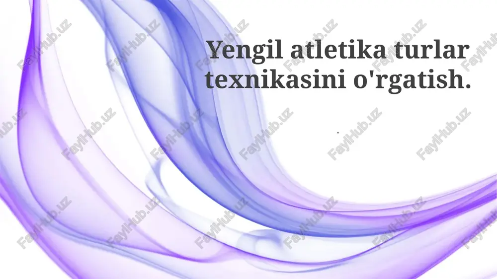 atletika texnikasi asoslari — PPTX