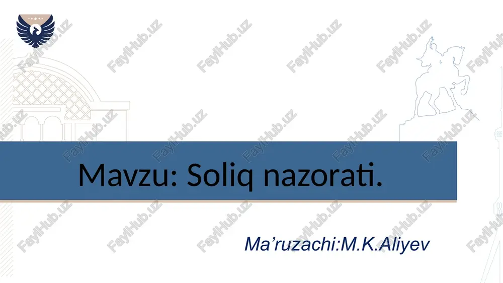 soliq nazorati — PPTX