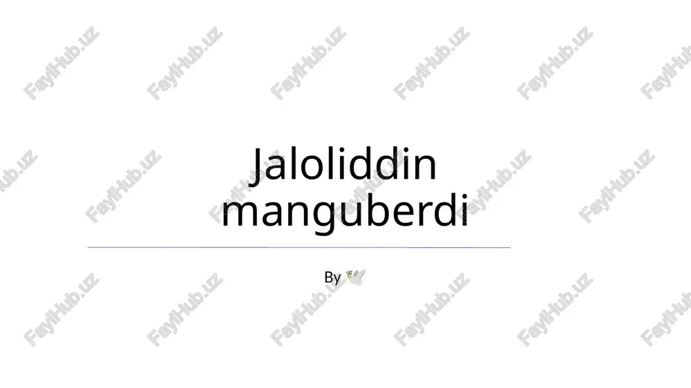 jaloliddin manguberdi — PPTX