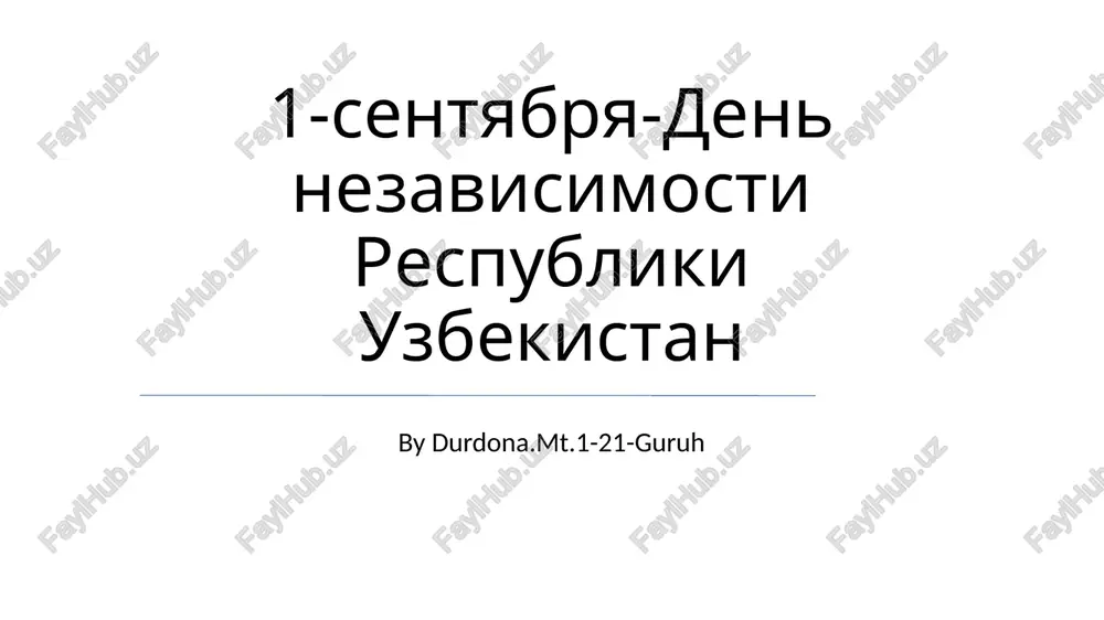 den nezavisimosti respubliki uzbekistan — PPTX