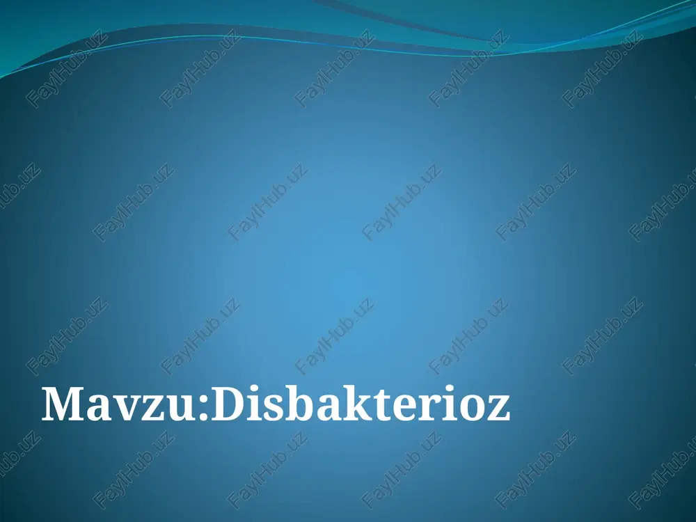 disbakterioz — PPTX