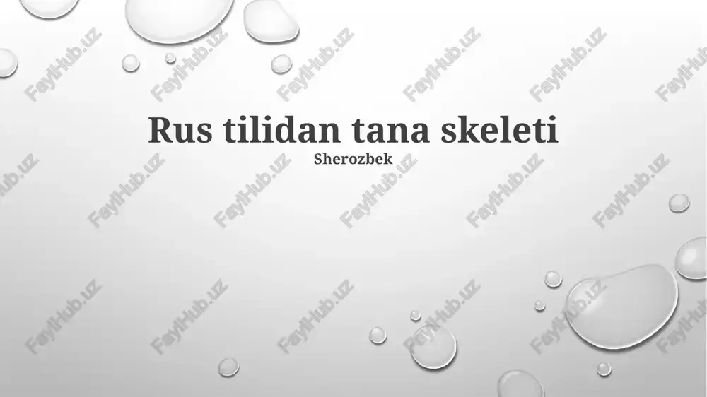 rus tilidan tana skeleti — PPTX