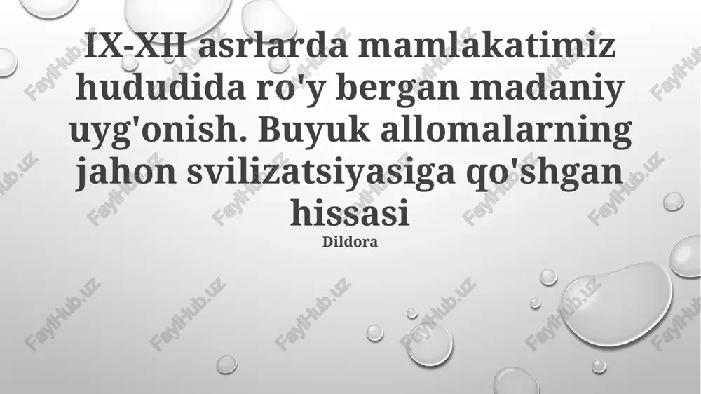 yangi davr tong'i — PPTX