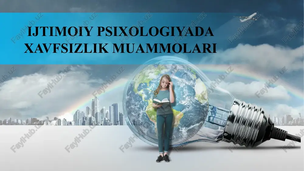 ijtimoiy psixologiyada xavfsizlik muammolari — PPTX