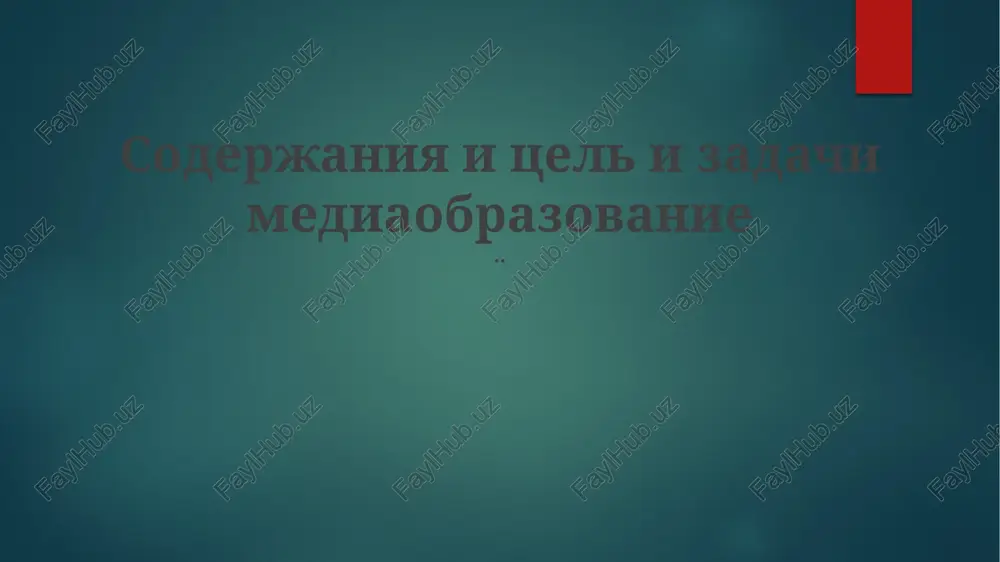 media mazmuni — PPTX