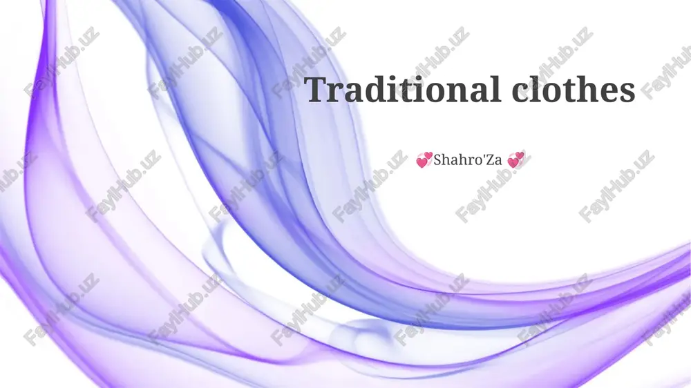 traditional clothes — PPTX