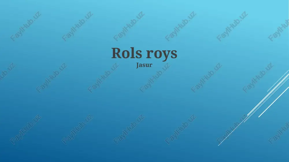 rolls royce — PPTX