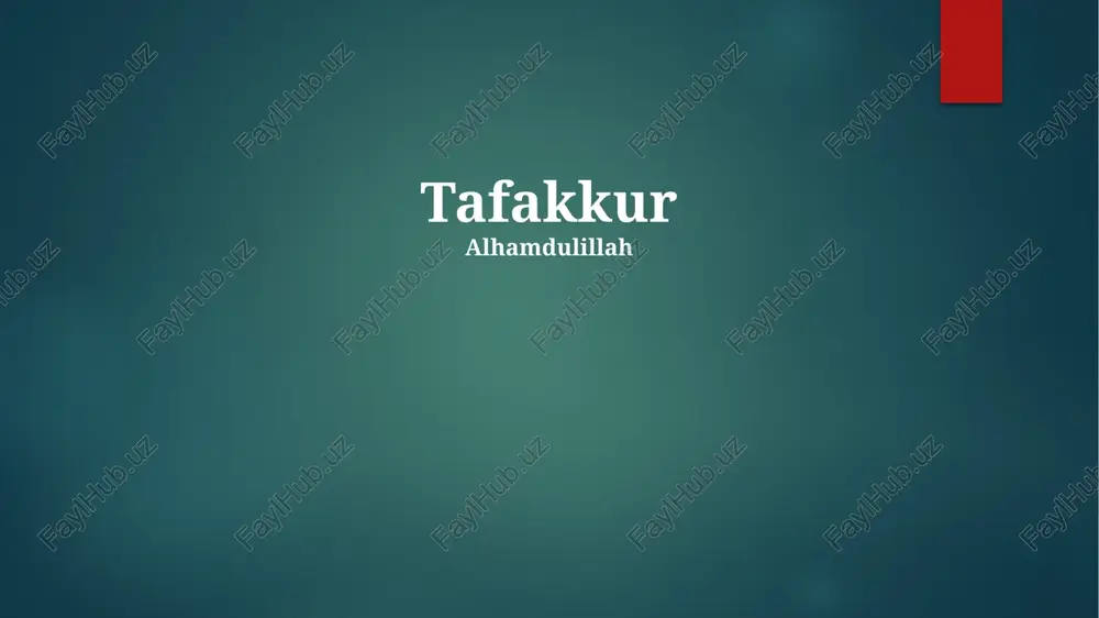 tafakkur — PPTX