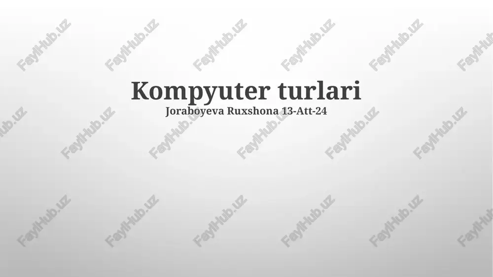 hibrid kompyuterlar — PPTX