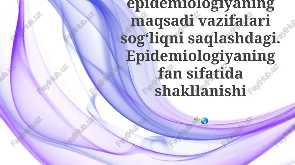 klinik epidemiologiya — PPTX