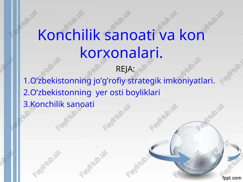 konchilik sanoati va kon korxonalari — PPT