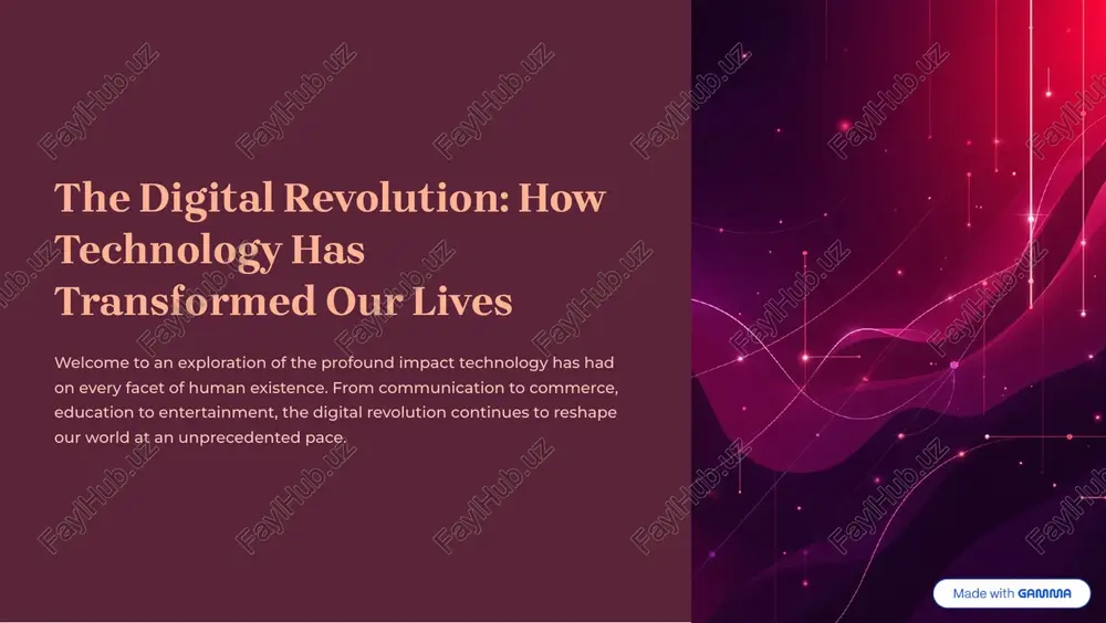 the digital revolution: how technology has transformed our lives — PDF