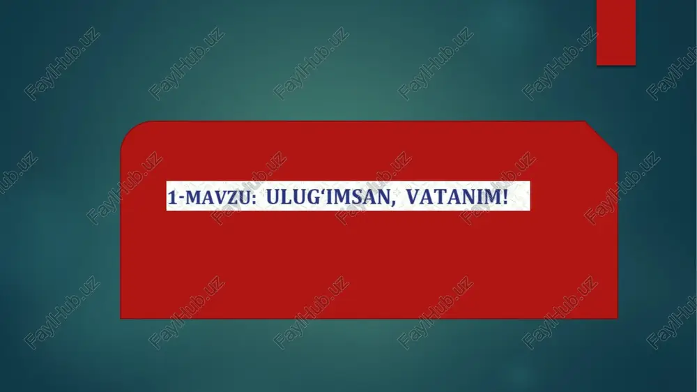 ulug‘imsan, vatanim! — PPTX