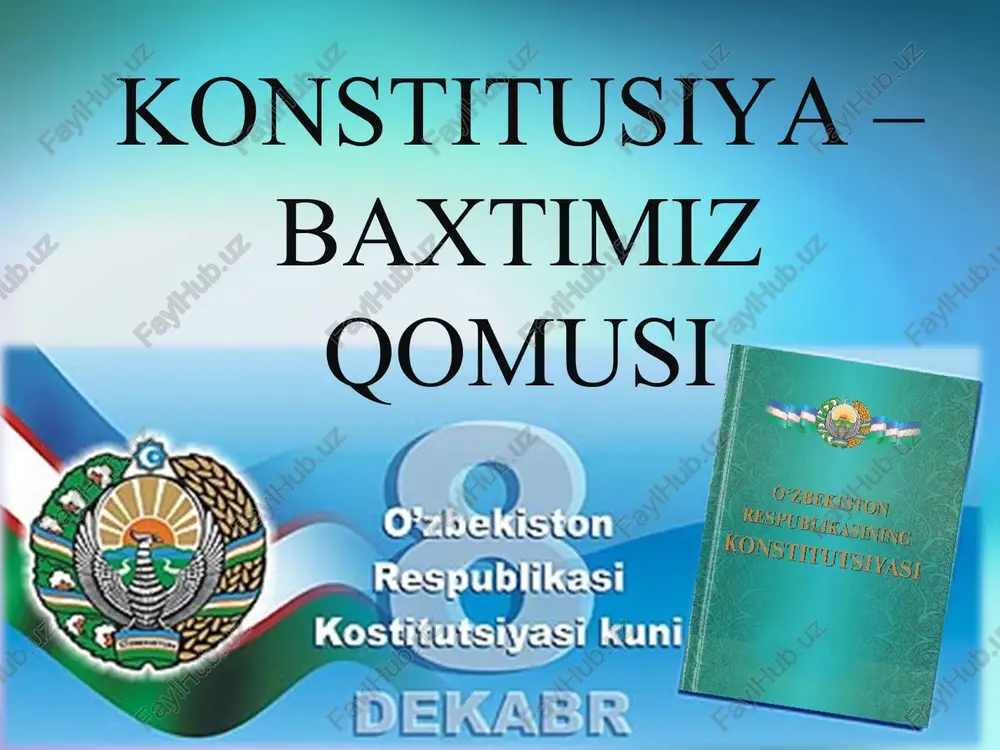 o`zbekiston respublikasi konstitutsiyasi — PDF