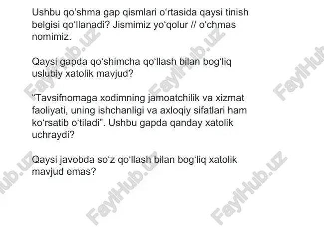 fikrlar va hujjatlarning mustaqil ravishda tekshirilishi — DOCX