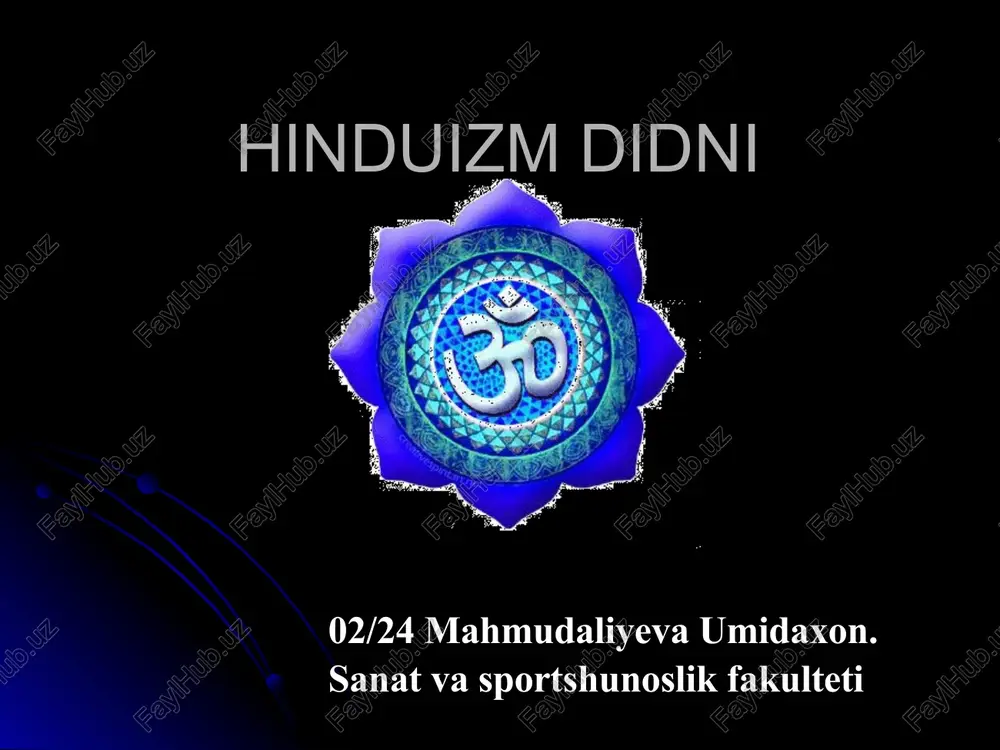 hinduizm didni — PPTX