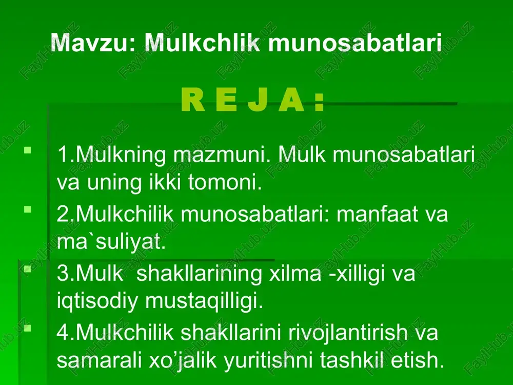 mulkchlikmunosabatlari — PPTX