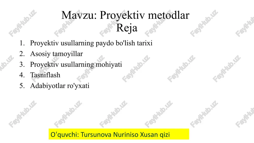 proyektivmetodlarreja — PPTX
