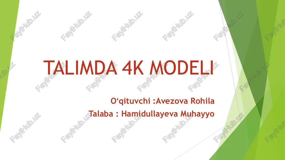 ta’limda 4k modeli — PDF