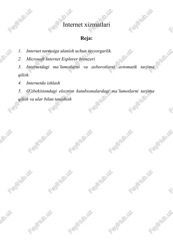internet xizmatlari — DOCX