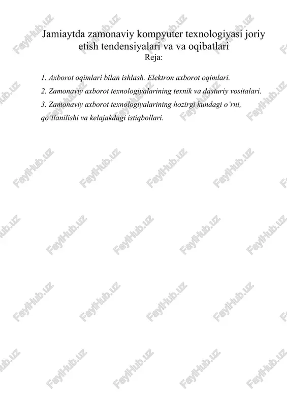 zamonaviy axborot texnologiyalari — DOCX