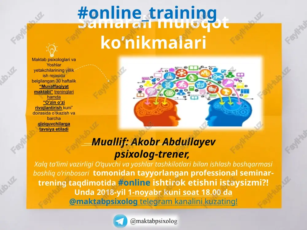 samarali muloqot ko’nikmalari — PPTX