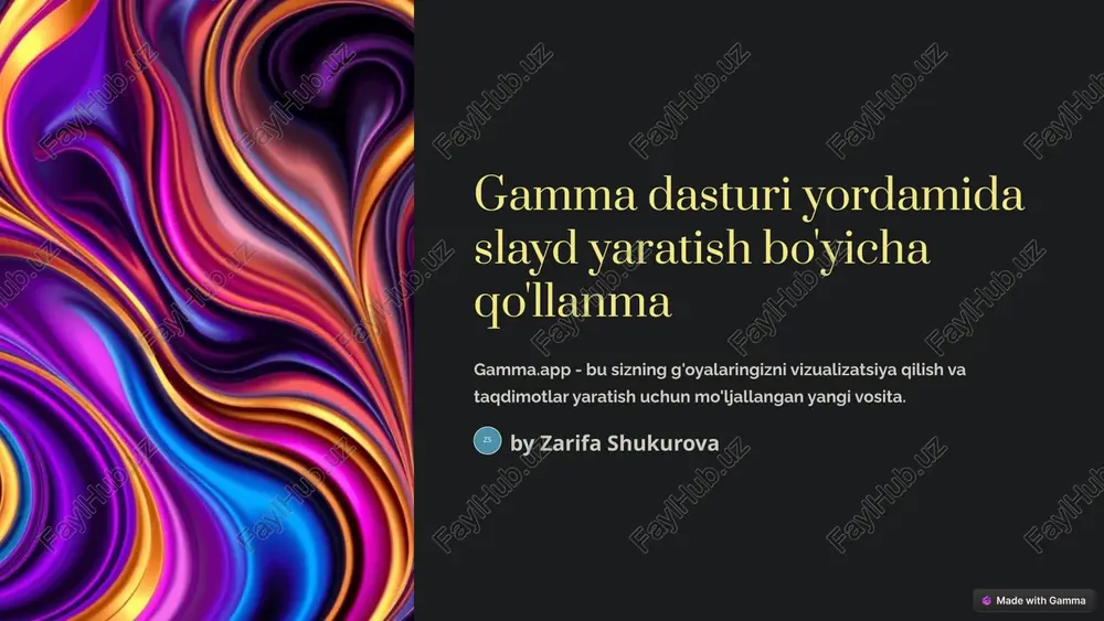 gamma dasturi — PPTX