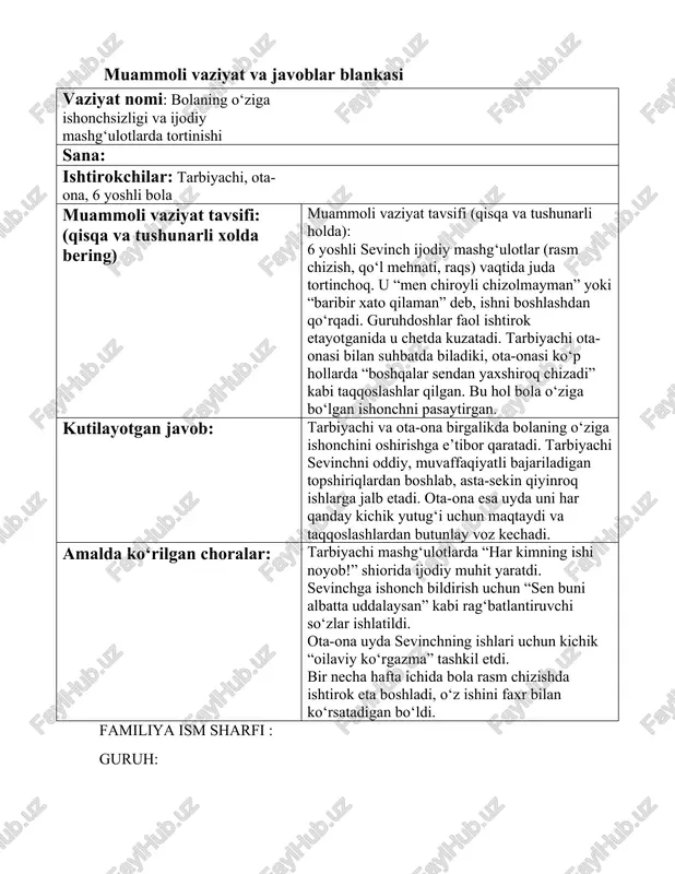 bolalar musiqiy taʼlimi metodikasi — DOCX