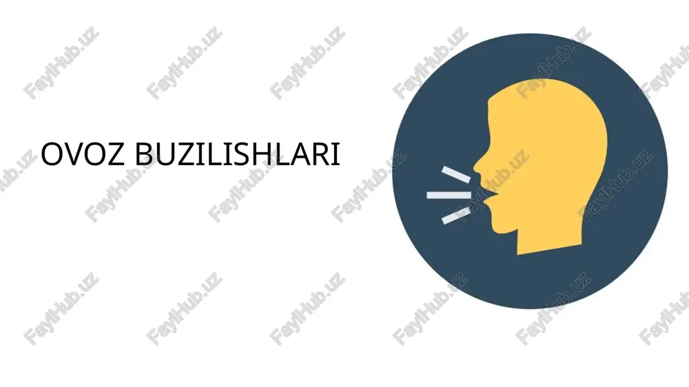 ovoz buzilishlari — PPTX