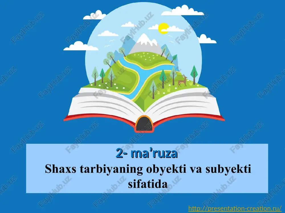 shaxs tarbiyasi — PPT