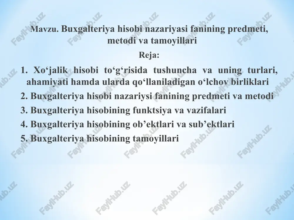 buxgalteriyahisobinazariyasi — PPT