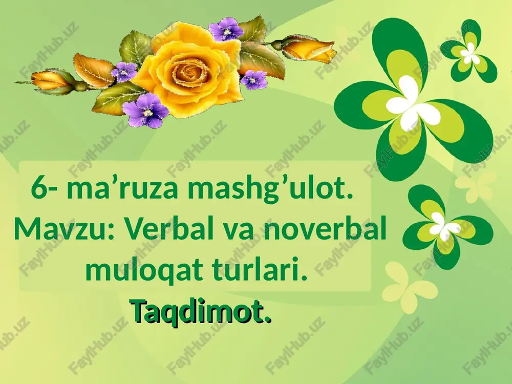 pedagogik muloqot — PPT