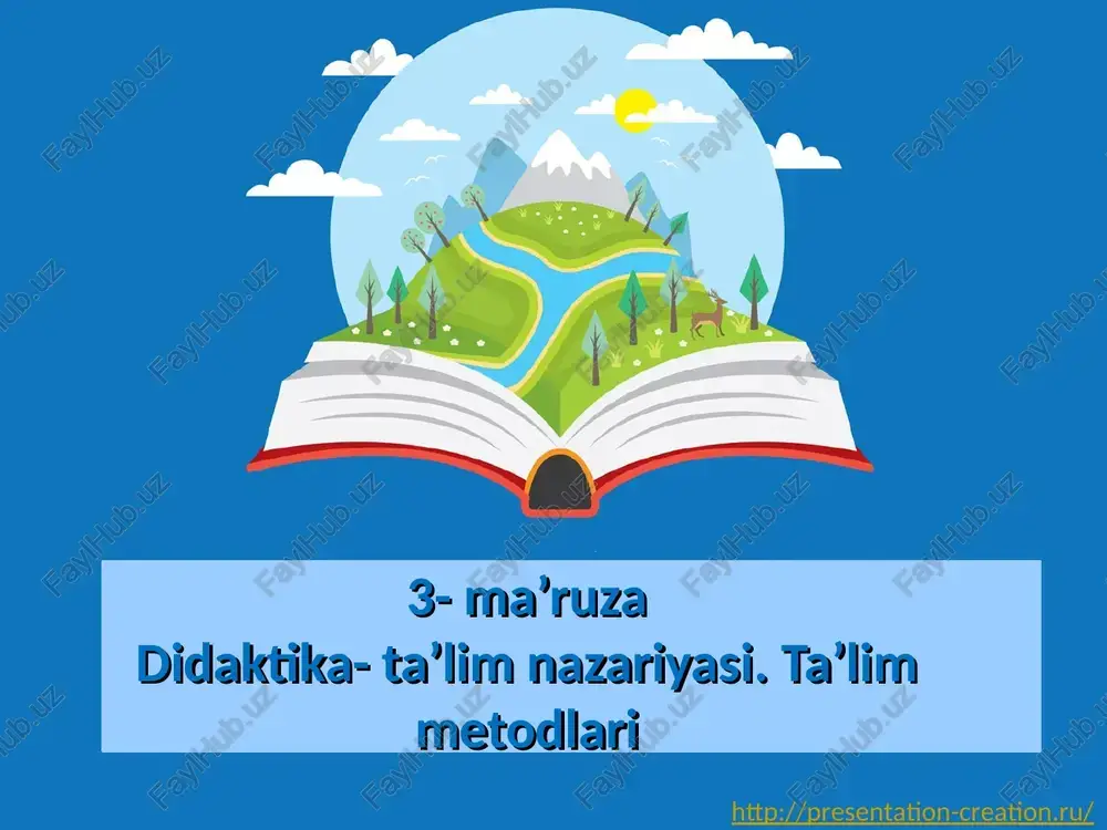 didaktika- ta’lim nazariyasi — PPT