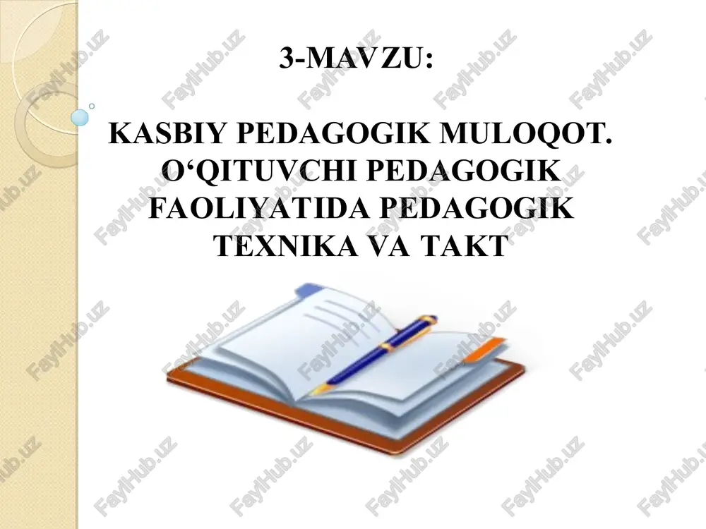 kasbiy pedagogik muloqot — PPT