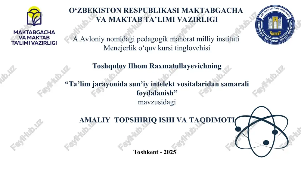 menejerlik o‘quv kursi — PPT